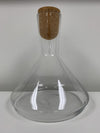 Canister - Conical Glass w/ Cork Lid
