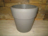 Pot - Linea Plastic Small Round Grey