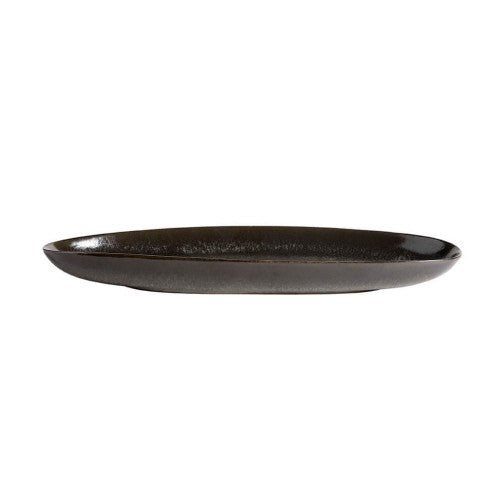 Long Oval Coffee Tray Mame Ceramic Black