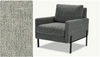 Accent Chair - Stryker Textured Grey w/ Black Legs