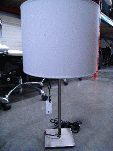 Table Lamp - Square Base Brushed Nickle