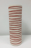 White Cylinder w/ Orange Stripes