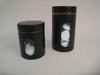 Canister Black & Glass Small