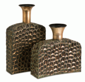 Small Bronze Reptilian Vase