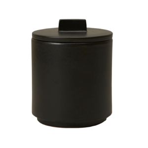 Painted Black Terracotta w/Lid SMALL