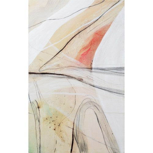 Curiosity Yellow and Pink I 30" x 48" Cleared