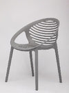 Outdoor Chair - Grey Plastic Curved Seat