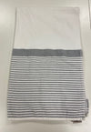 Turkish Towel - Grey & White Stripes