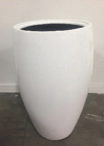 Pot - White Cylinder Tall 27"