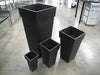 Planter - Pot Tall Large Square Metal Matte Black