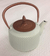 Tea Pot - White & Copper