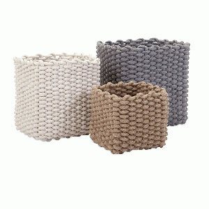 Basket -  Woven Rope Grey Large