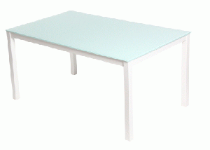 Glass w/ White Legs - 35x59"