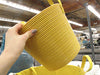 Basket - Small Yellow Cane w/ Liner & Handles