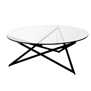 Coffee Table - Faye Matte Black Base w/ 43" Round Top