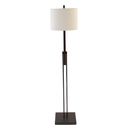 Floor Lamp - Black and Red Rectangle w/Square Base