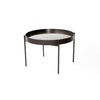 Coffee Table - Coppen Round Black w/ Glass Top